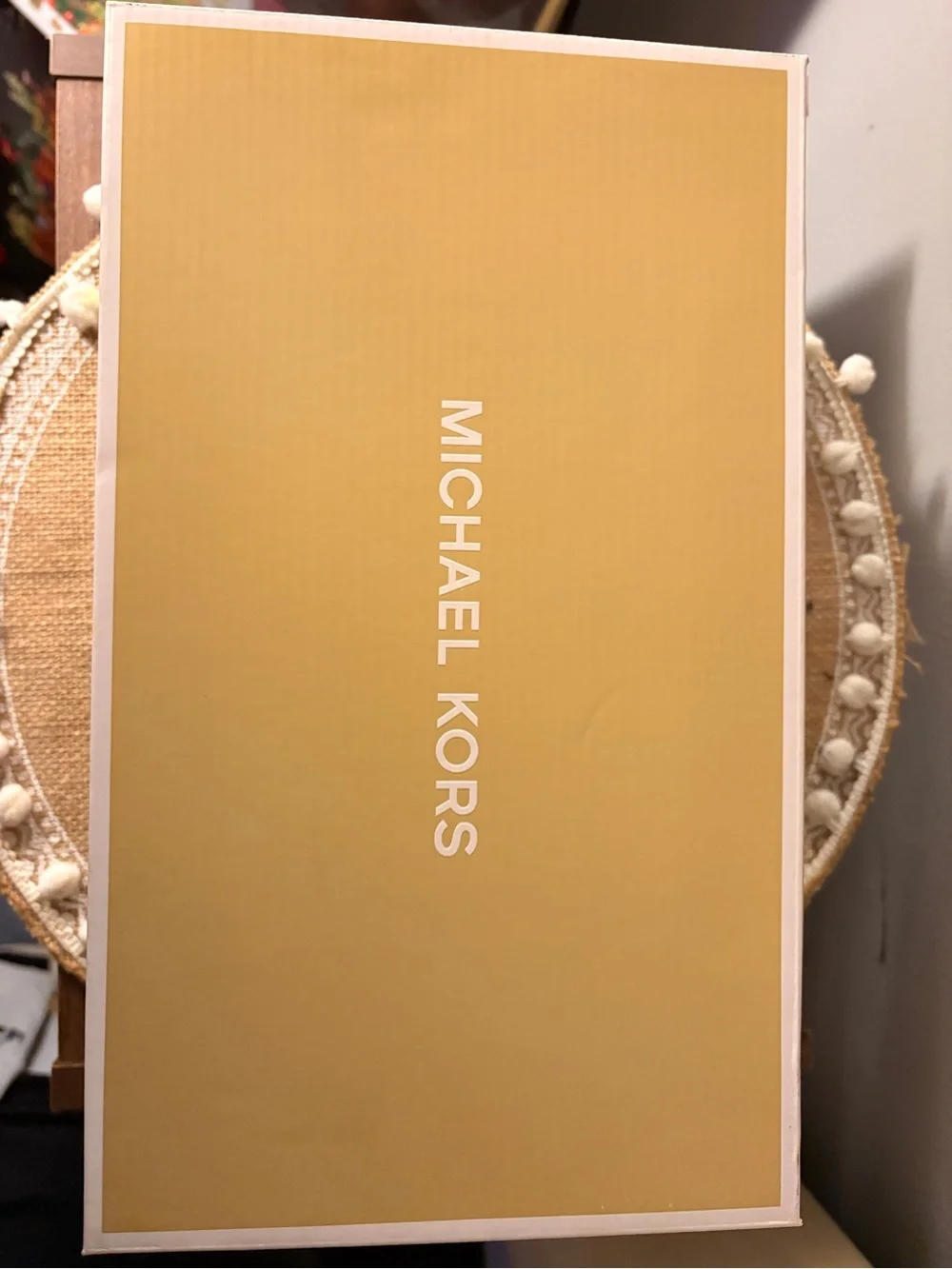 Michael Kors Black Double-Strap Leather Slide Sandals with Gold Footbed